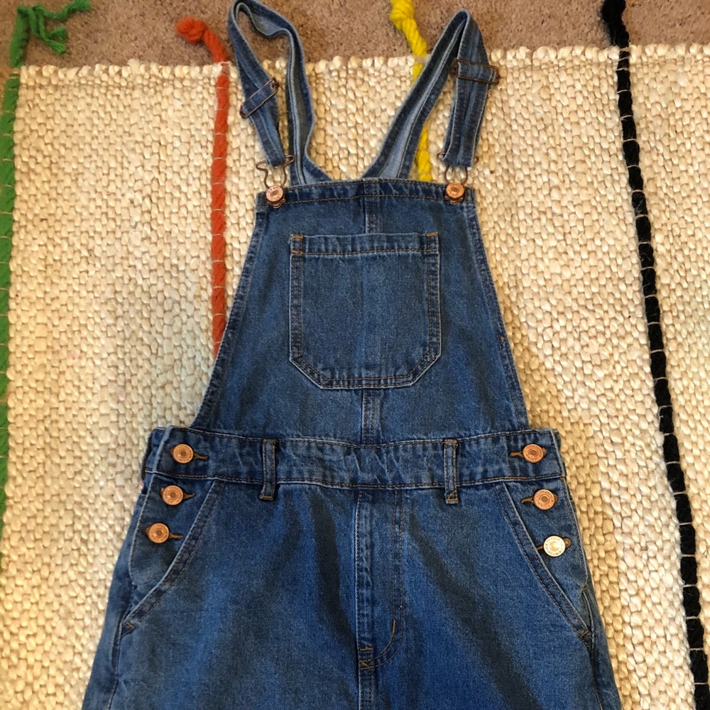 Denim Overall Mini Skirt